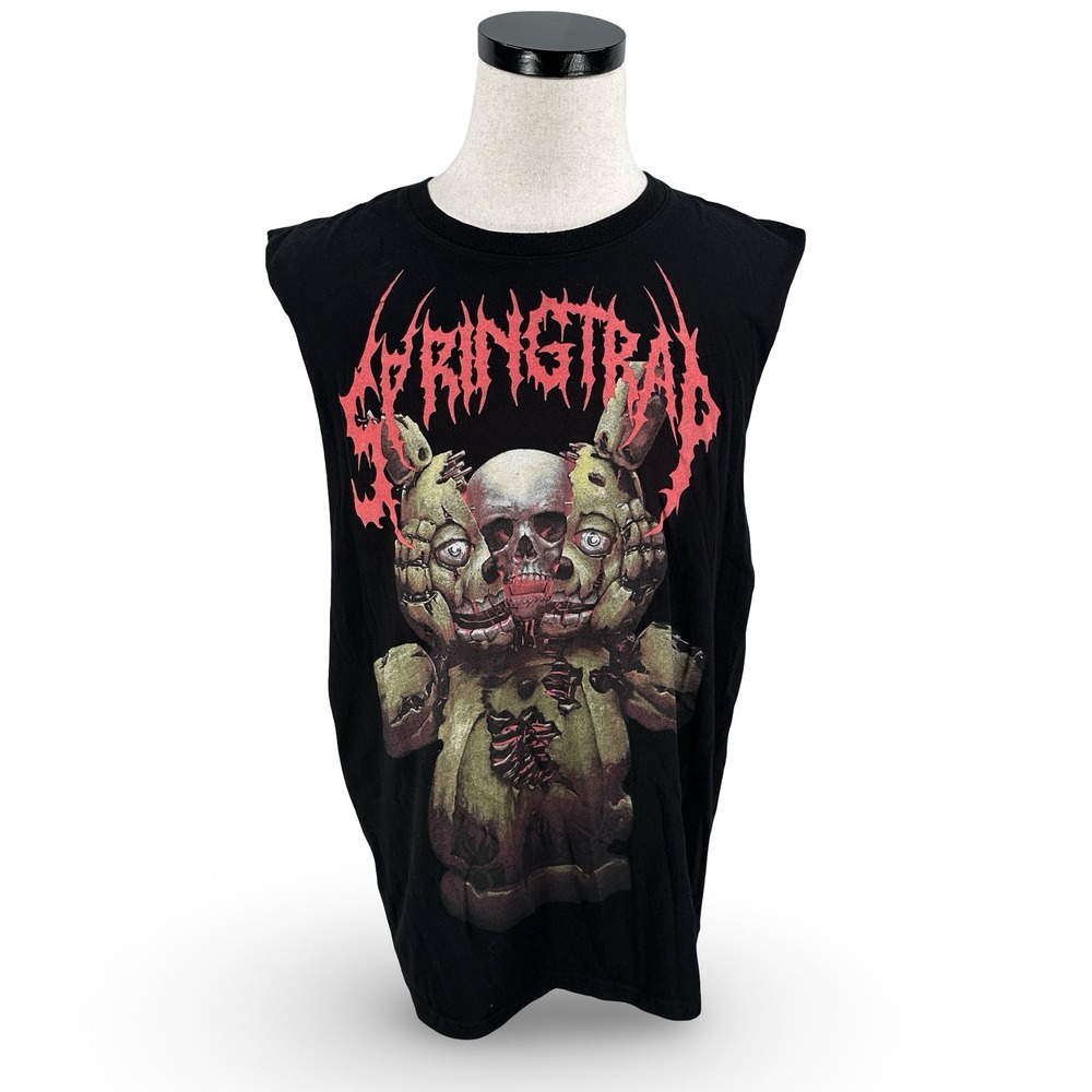 Five Nights at Freddys Springtrap Graphic Tank Mens XL Black Horror Muscle Tee